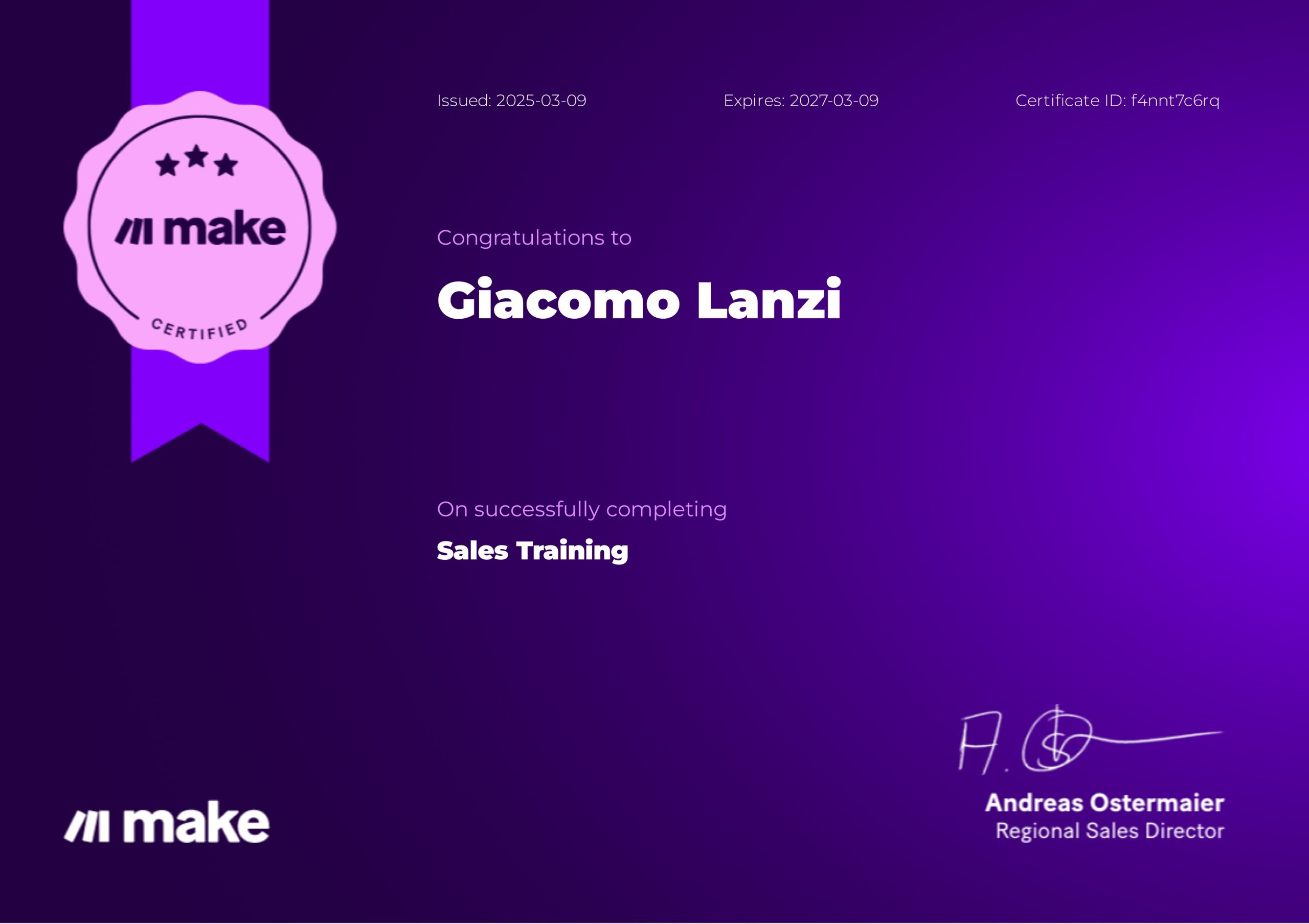 Giacomo Lanzi - Sales - 2025-03-09